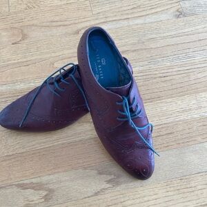 Classic Ted Baker Wingtip Leather Dress Shoes